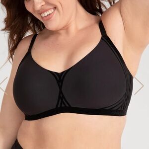 Honeylove Silhouette Black Bra Large